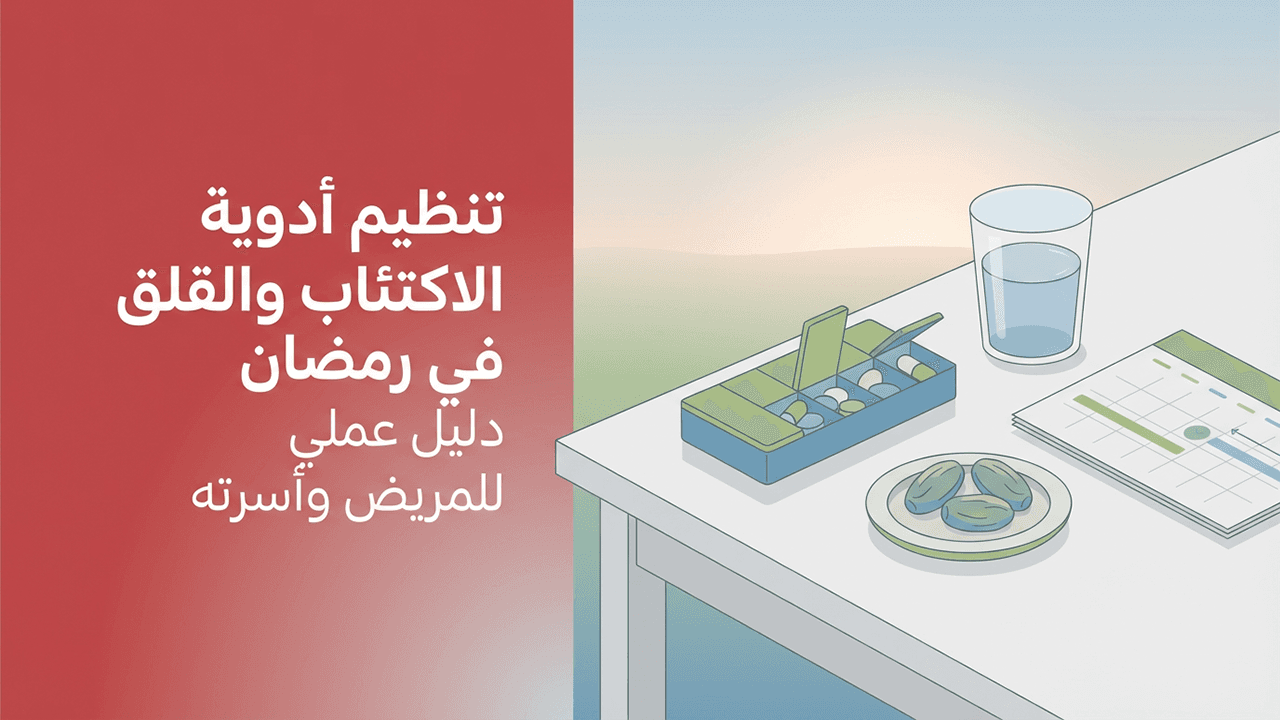 تنظيم أدوية الاكتئاب والقلق في رمضان دليل عملي للمريض وأسرته