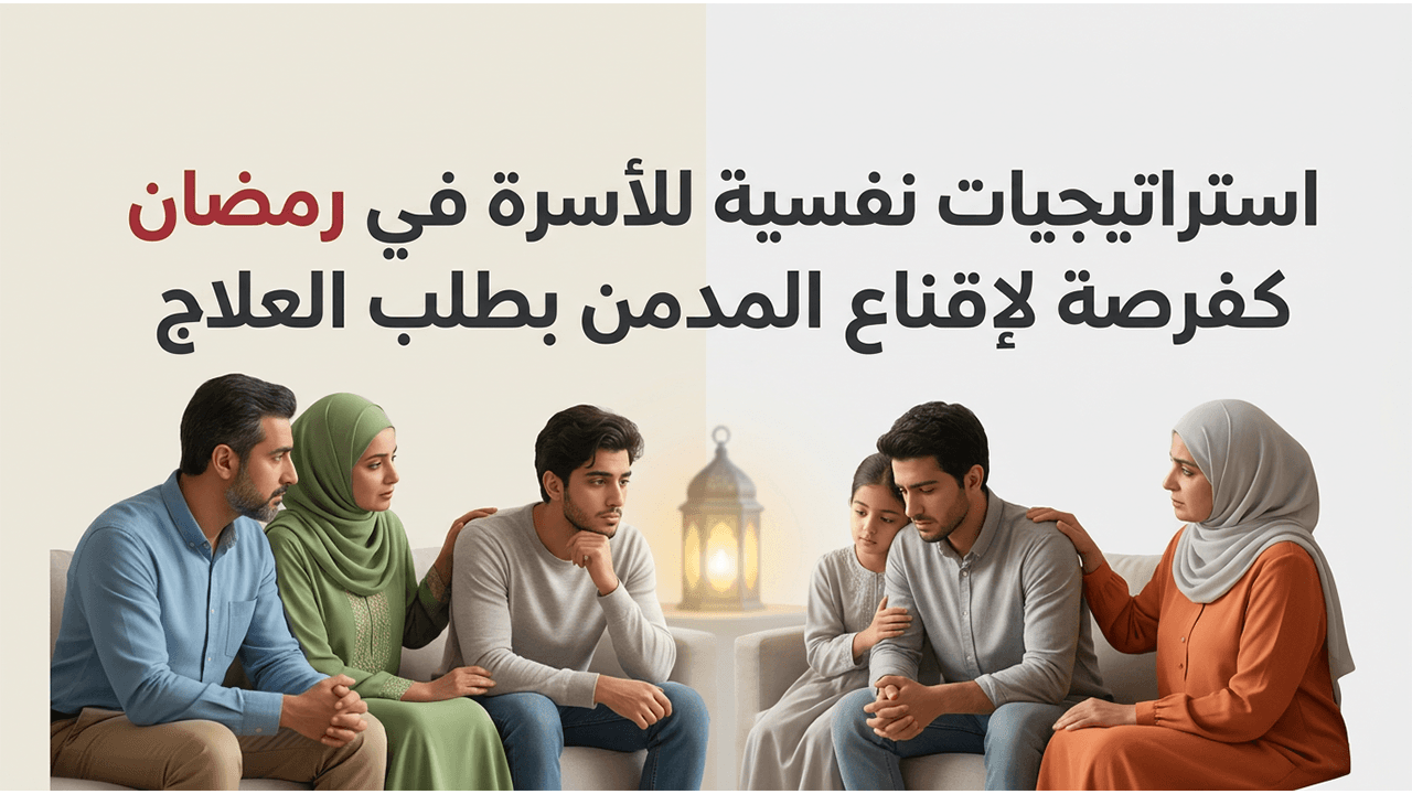 استراتيجيات نفسية للأسرة في رمضان كفرصة لإقناع المدمن بطلب العلاج