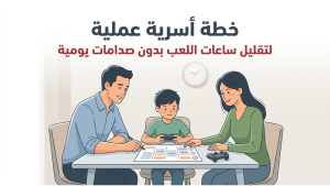 خطة أسرية عملية لتقليل ساعات اللعب بدون صدامات يومية
