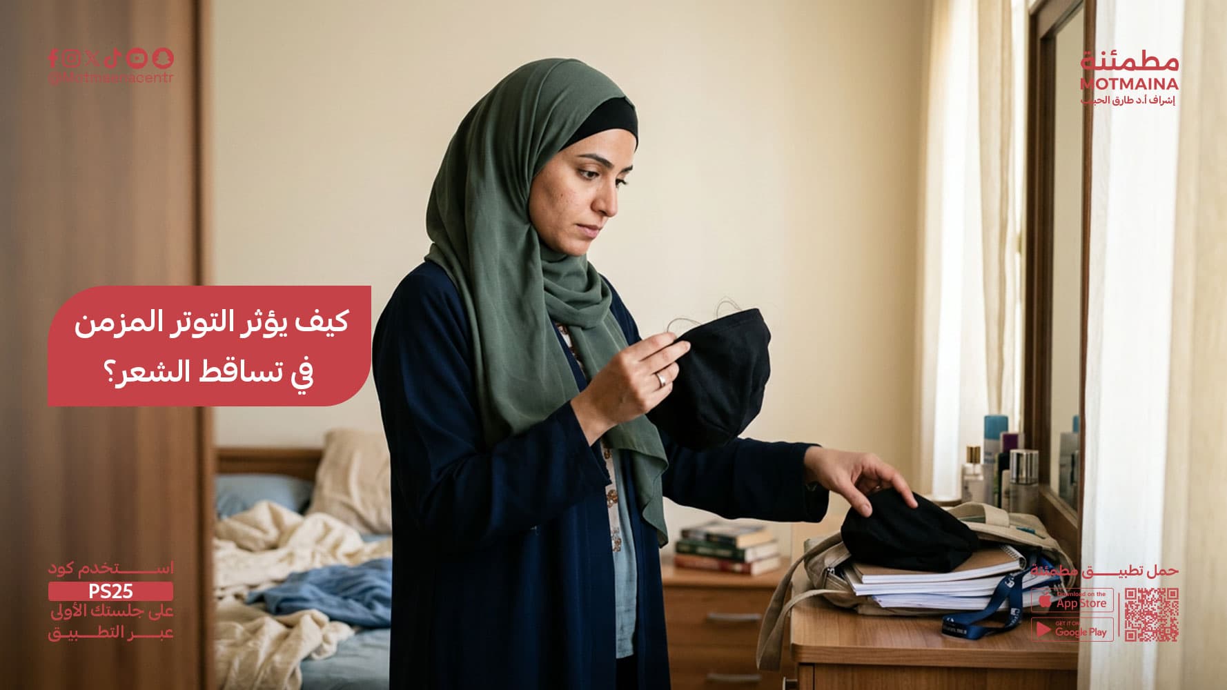 كيف يؤثر التوتر المزمن في تساقط الشعر؟