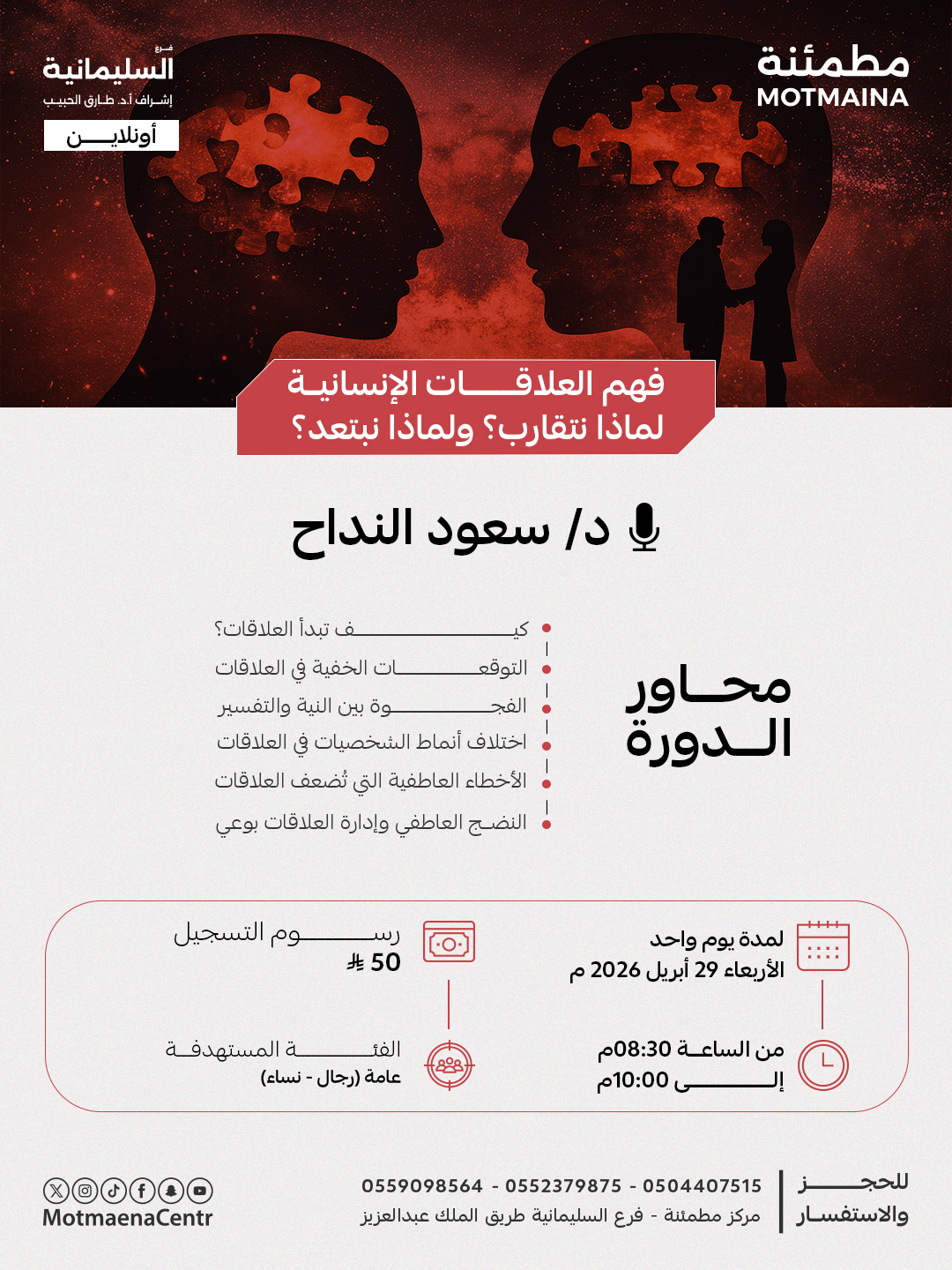 فهم العلاقات الانسانيه لماذا نتقارب ؟ ولماذا نبتعد ؟ 