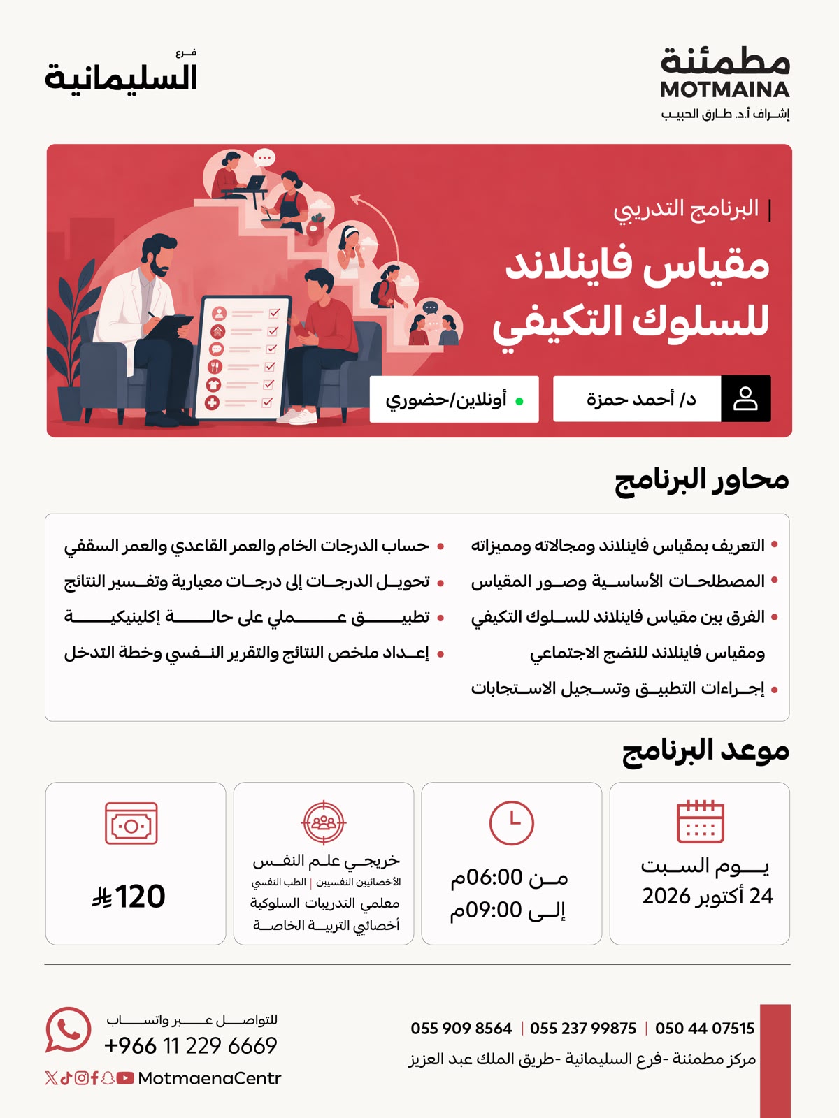 البرنامج التدريبي مقياس فاينلاند للسلوك التكيفي 
