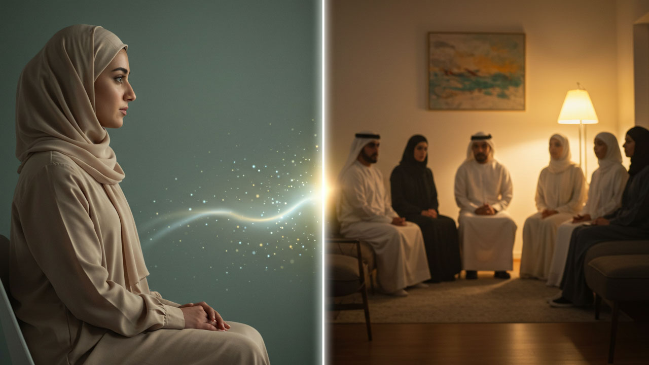 ما الفرق بين العلاج النفسي الفردي والجلسات الجماعية؟