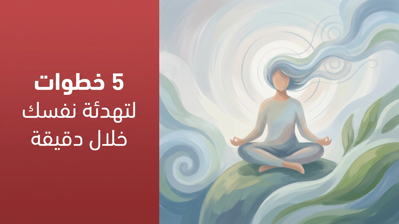 5 خطوات لتهدئة نفسك خلال دقيقة