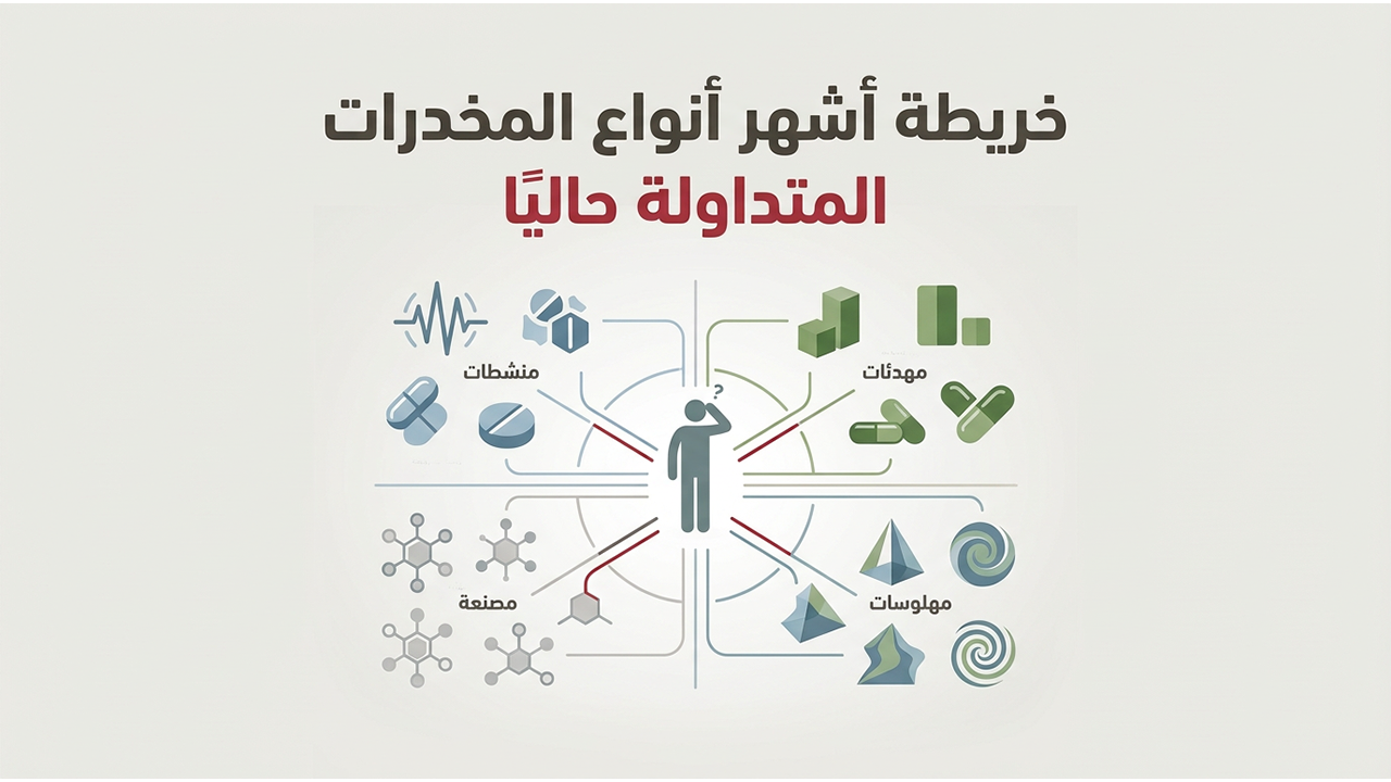 خريطة أشهر أنواع المخدرات المتداولة حاليًا
