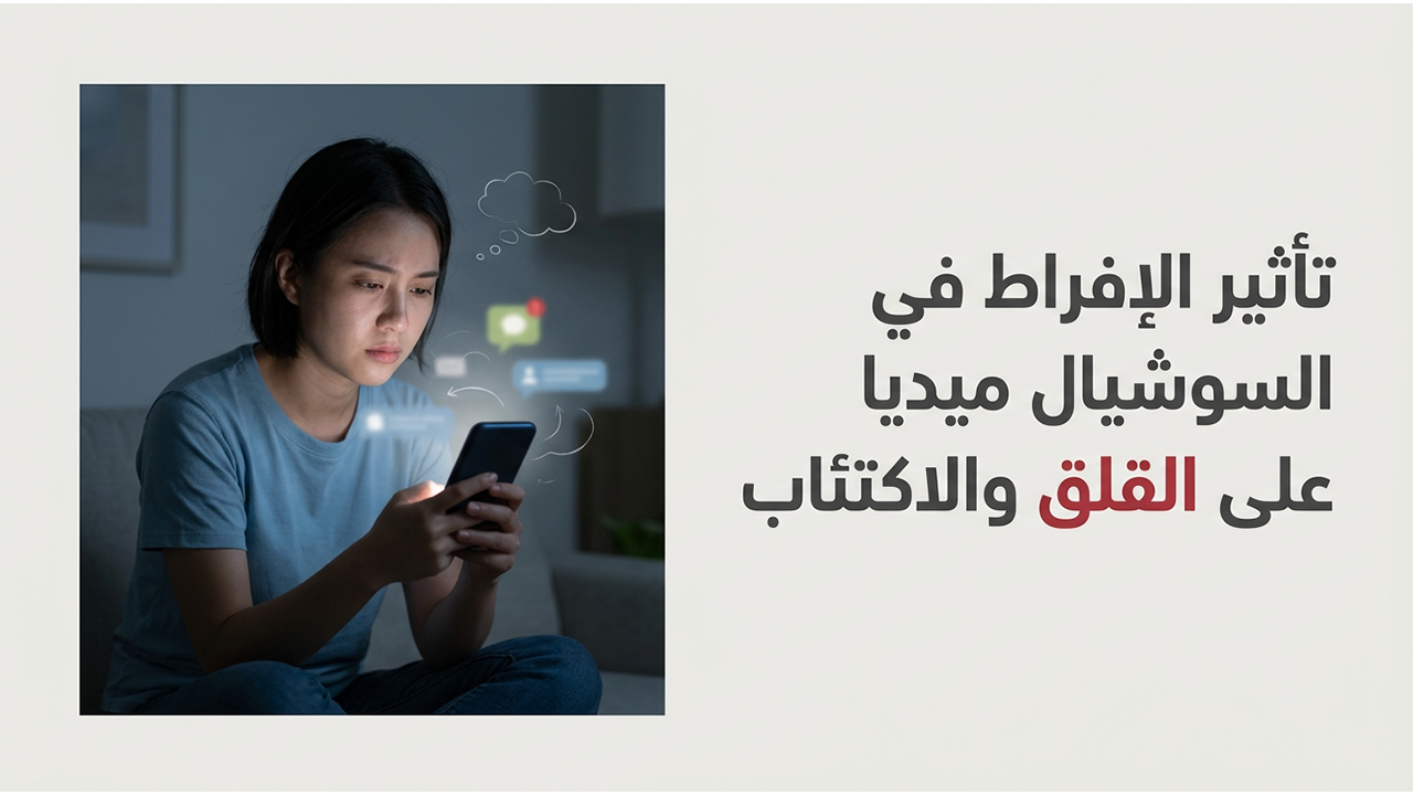 تأثير الإفراط في السوشيال ميديا على القلق والاكتئاب