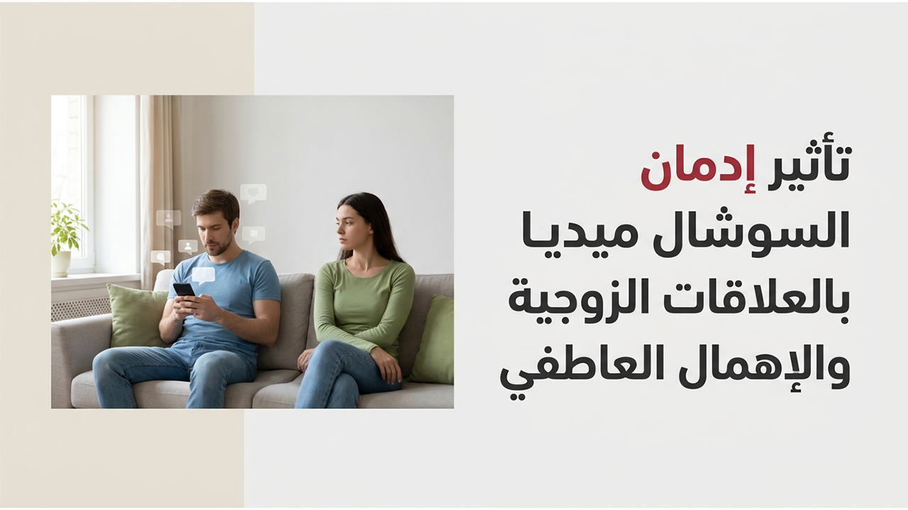 تأثير إدمان السوشال ميديا بالعلاقات الزوجية  والإهمال العاطفي