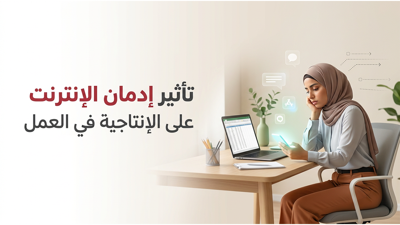تأثير إدمان الإنترنت على الإنتاجية في العمل