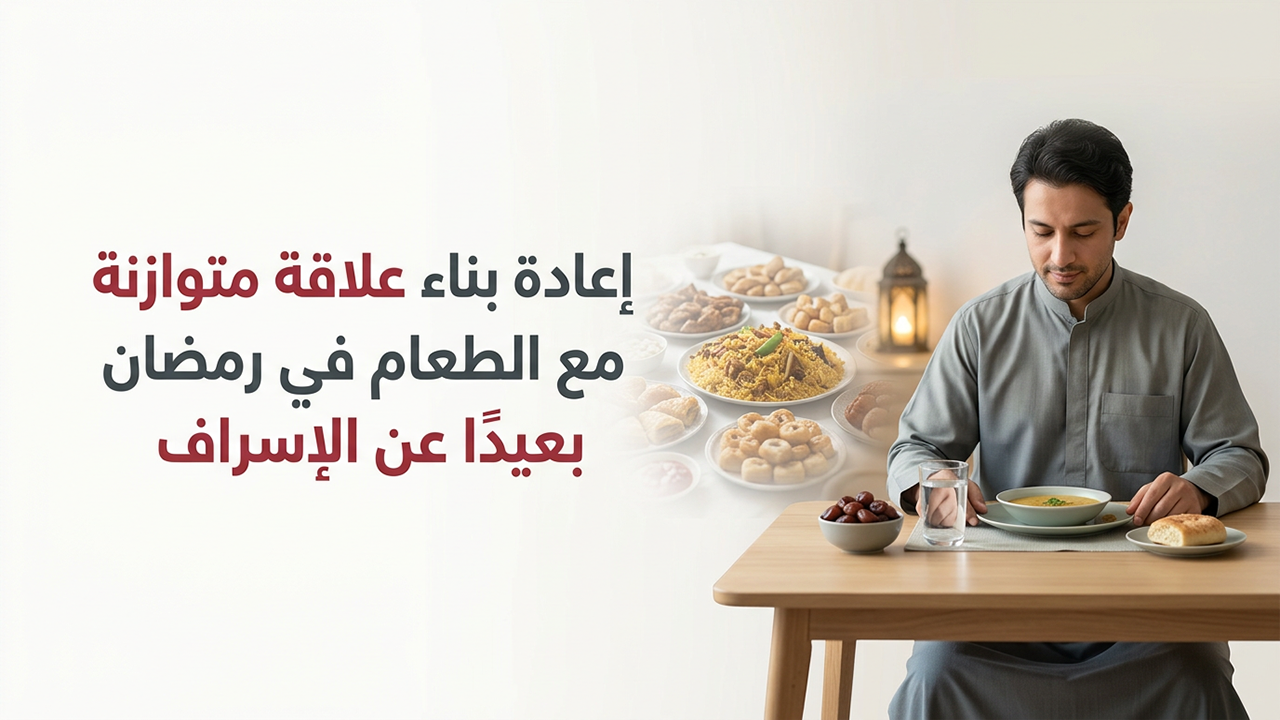 إعادة بناء علاقة متوازنة مع الطعام في رمضان بعيدًا عن الإسراف